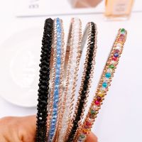 2020New classic fashion Three rows color Headband Crystal Hairband Festival Hair Rhinestone for Women girls Accessories Headwear