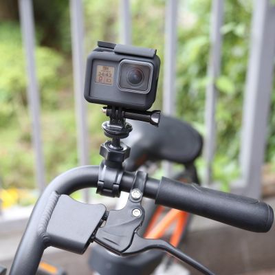 อุปกรณ์เสริมสำหรับถ่ายที่หนีบบาร์แบบมือจับขายึดกล้องโกโปรฮีโร่8 7 6 5สีดำ Xiaomi Yi 4K Sjcam Sj4000 Eken สำหรับ Go Pro ขี่จักรยาน7 5