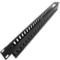 แผ่นเพลทยึดแร็ค แผ่นปิดหน้าตู้ Rack Blank Panel，24-Slot Cable Manager with Cover Slot Cable Duct Management Raceway