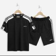 Bộ Hè Nam , Bộ Thể Thao Nam Cộc Tay Unisex Chất Liệu Cá Sấu Cao Cấp Kiểu