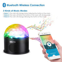 Bluetooth Speaker Disco Party Lights 9 Colors 9W Magic Ball Projector Stage Lights USB 5V Strobe Light for Xmas Wedding Show