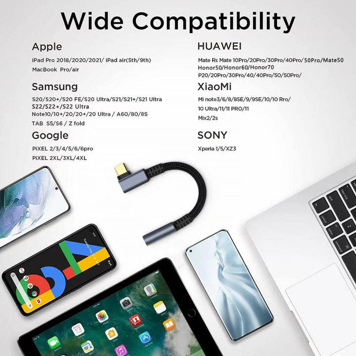 usb-c-ถึง-3-5-มม-แจ็คอะแดปเตอร์-type-c-ขั้วต่อหูฟัง-3-5-สายหูฟัง-aux-audio-converter-สำหรับ-samsung-ipad-sony-oneplus-kdddd