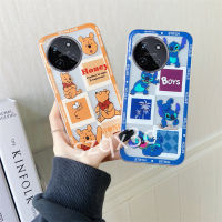 เคสโทรศัพท์สำหรับ Realme11 NFC 4G Realme 11 C51 C53 Pro Plus Pro 5G เคสสมาร์ทโฟนล่าสุด TPU เคสนิ่มหลังซิลิโคนลายการ์ตูนหมีน้อยโปร่งใส