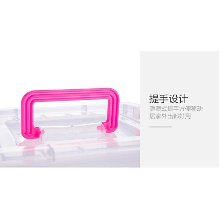 a0071-hand-held-thickened-transparent-storage-box-plastic-box-with-cover-storage-box-toy-clothes-sorting-box-snack-storage-box