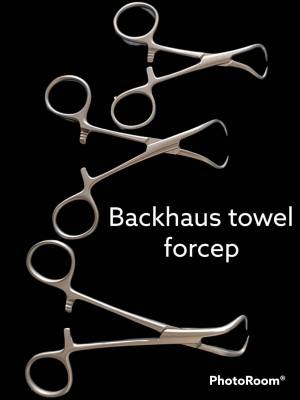 Hilbro backhaus towel forcep คีมจับผ้า