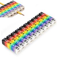 100/150pcs/lot Cable Markers Colourful C-Type Marker Number Tag Label For 2-3mm Wire