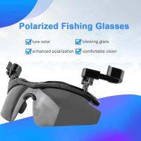 Outdoor Polarized Fishing Glasses Hat Visors Sport Sunglasses Clips Caps Reversible Lens Fishing Biking Hiking Golf Eyewear