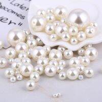 Multi Size Ivory Round Imitation Garment Pearl With holes For DIY Art Necklace Fashion Jewelry Making Accessories 3-30mm