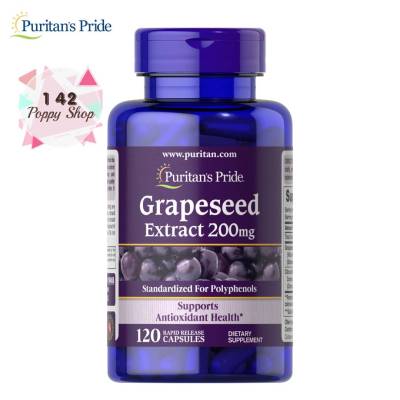 เมล็ดองุ่นสกัด Puritans Pride Grapeseed Extract 200 mg/ 120 Capsules