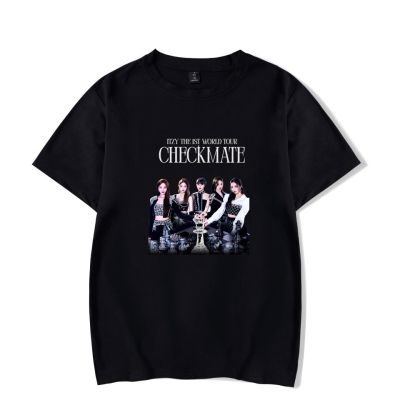 ITZY t shirts ITZY Checkmate World Tour t-shirt Cotton Premium Quality Kpop Fans tees