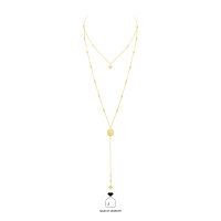 Haus of Jewelry CELESTIAL LONG LARIAT สร้อยคอเงินแท้ ประดับเพชรคิวบิกเซอร์โคเนีย (Cubic Zirconia)