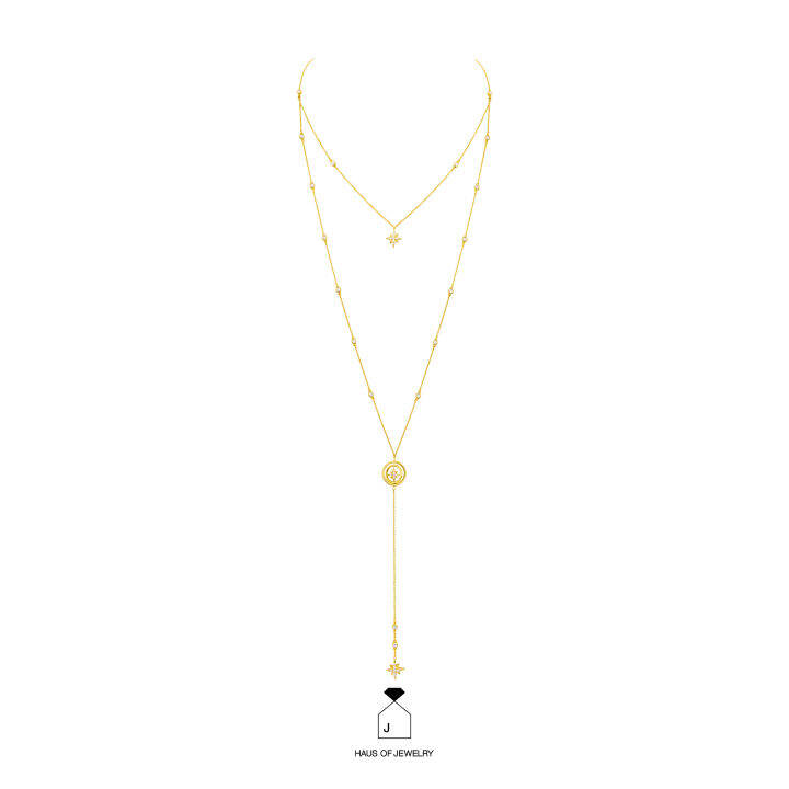 haus-of-jewelry-celestial-long-lariat-สร้อยคอเงินแท้-ประดับเพชรคิวบิกเซอร์โคเนีย-cubic-zirconia