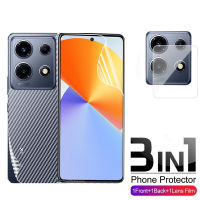 สำหรับ Infinix Note 30 Pro ฟิล์มไฮโดรเจล Zero30 30i 30pro 30 Vip Hot30 30vip 30 5G Note30pro Note30i Note30vip ศูนย์30 4G 5G 2023 3 In 1ฟิล์มไฮโดรเจลปกป้องเลนส์กล้องด้านหน้าหน้าจอแบบอ่อนหลังฟิล์มฝาหลัง