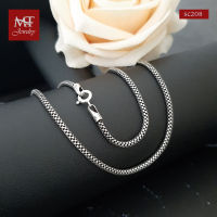 MT สร้อยคอเงินแท้ ลายดอกโปร่ง งานรมดำ ยาว 18 นิ้ว 925 Sterling Silver Chain (sc208-18) MT Jewelry มณีธารา