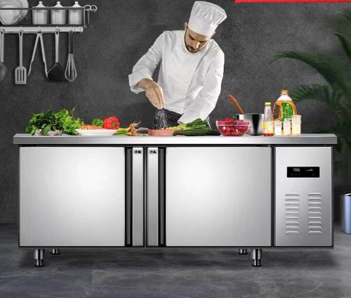 1.5meter Undercounter Chiller Flat Chiller Stainless Steel Commercial