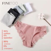 【Latte good womens dress】 FINETOO Cotton Panty 3ชิ้น/ล็อต Solid Women 39; S Panties Comfort Underwear Skin-Friendly Briefs Women Sexy Low-Rise Intimates