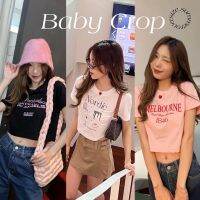 ?น่าซื้อ (พร้อมส่ง)เสื้อครอป Baby Tee-Country hopping✨ ราคาถูก