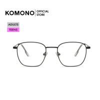 KOMONO Adam Slim Nightrider กรอบแว่นตาโลหะ สีดำ ทรงสี่เหลี่ยม