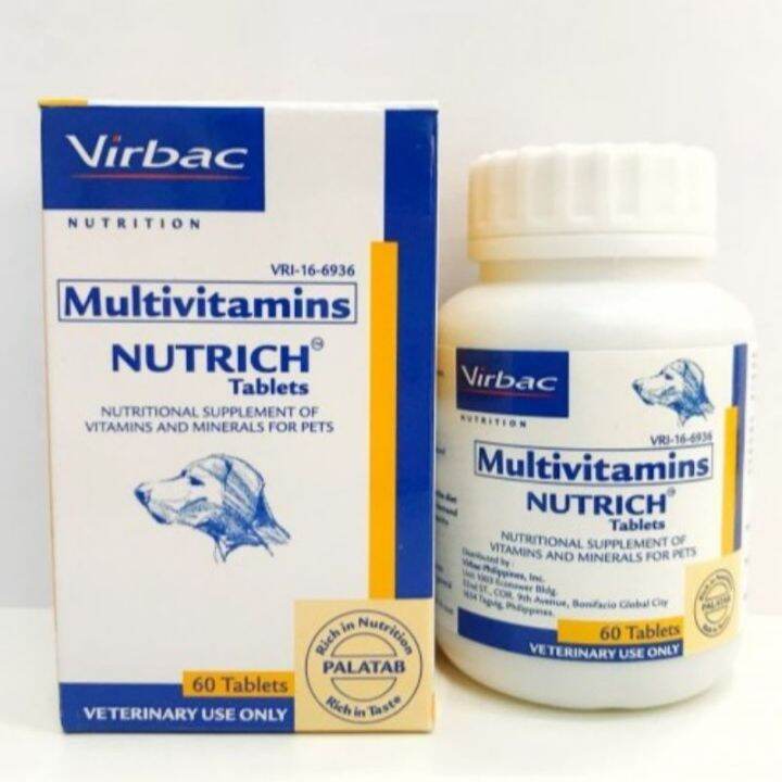 Virbac NUTRICH Tablets 60 Tabs Multivitamins for Pets Lazada PH