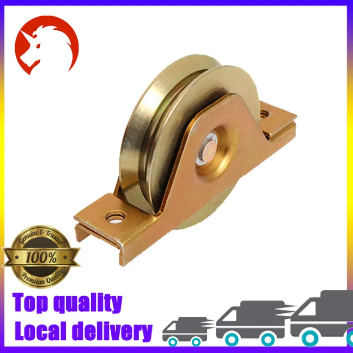 (V Groove) 50mm Sliding Gate Hardware Roller Wheels Double Zinc Plate ...