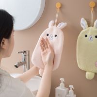 Cartoon Rabbit Hand Towels Coral Fleece Soft Skin-friendly Not Irritating Children Handkerchief Home Decora Multipurpose Towe