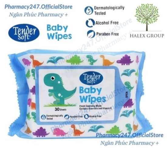 Khăn giấy ướt tender soft baby wipe không cồn túi 30 chiếc thơm dịu dưỡng - ảnh sản phẩm 1