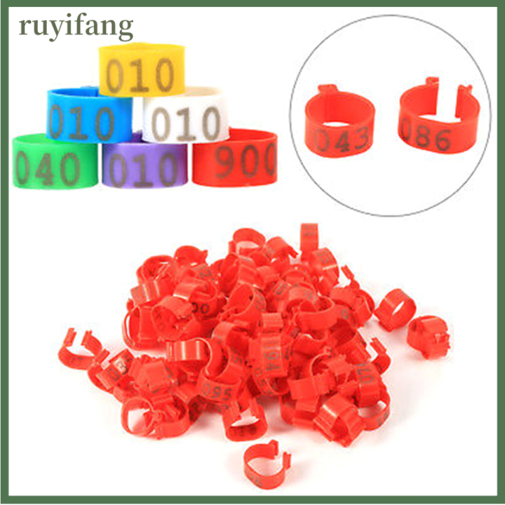 ruyifang-100x-16mm-clip-on-leg-band-แหวนสำหรับไก่เป็ดไก่ไก่ไก่ไก่ไก่ไก่ไก่ไก่ไก่ไก่