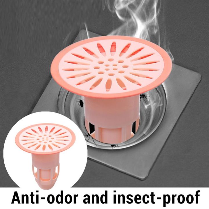 bath-shower-floor-strainer-cover-plug-trap-silicone-anti-odor-sink-bathroom-water-drain-filter-insect-prevention-deodorant