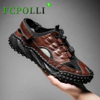 Summer Man Golf Sandals Leather Designer Shoes Mens Anti-Slippery Golf Shoes for Men Rubber Walking Shoes Mens Size 38-46