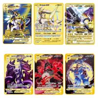 Golden Pokemon Letter Metal Arceus Golden Metal Pokemon Cards English - 10000hp - Aliexpress