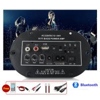 Car Audio Digital Mono Power Amplifier Board Built-in Bluetooth 12V24V220V Subwoofer With Card U Disk Remote Control Microphone