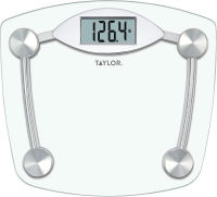 Taylor Digital Bathroom Scale, Highly Accurate Body Weight Scale, Instant On and Off, 400 lb, Sturdy Clear Glass with ChromeFinish Base 400 LB Clear Glass with Chrome Finish Base