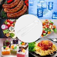 8 Pcs Plastic Buffet Serving Tongs Mini Serving Utensil Tongs Appetizers Tongs Clear Kitchen Tongs 6.3 inch Small Ice