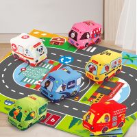 Baby Cloth Car Toys 0-36M Cloth Book Baby Early Learning Toy Parent-Child Interactive Sound Paper Rattle Toys