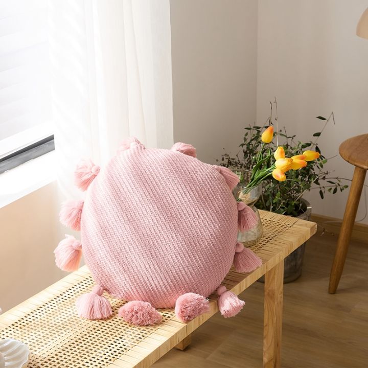 tassel-soft-round-seat-cushion-fluffy-kawaii-home-decor-cushion-with-tassels-for-car-sofa-chair-knitted-back-cushions