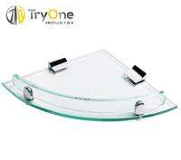 TryOne Bathroom shelf ชั้นวางของกระจก สามเหลี่ยม 1 ชั้น  TSH-0035