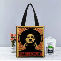 New Custom shepard fairey printed Handbag canvas tote bags shopping travel Casual Useful Shoulder Bag women bag