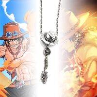 AnimeOne Piece สร้อยคอ Luffy Portgas D Ace หมวก Retro จี้โลหะฮาโลวีนคอสเพลย์อุปกรณ์เสริม Jewelry