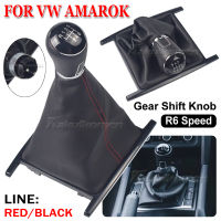 6ความเร็วเกียร์เปลี่ยนลูกบิดก้านและบูต gaitor ชุดหนังสีดำสำหรับ VW Amarok 2010 2012 2013 2014 2015 2016 2018-20. 222