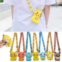 7Species Pokemon Pikachu Silicone Coin Purse Cartoon Messenger Bag Cute Fashion Anime Toys For Children Figure Shoulder Bag Gift