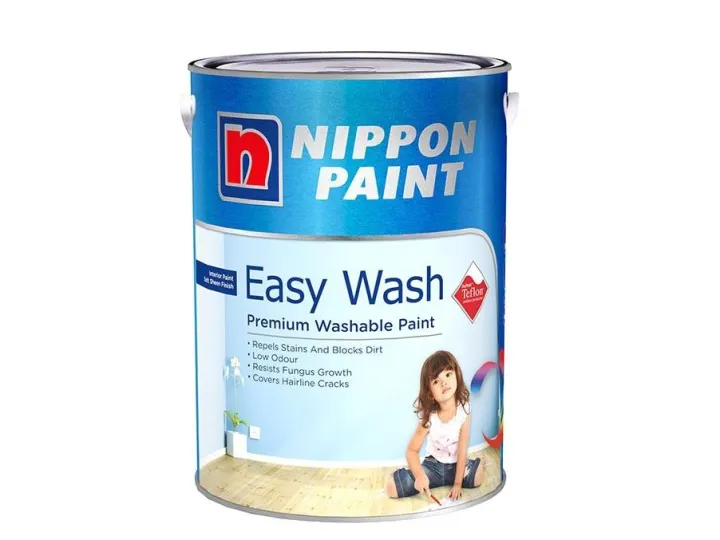Nippon Paint Easy Wash with Teflon Base 1 White Dawn 1153 1L Lazada