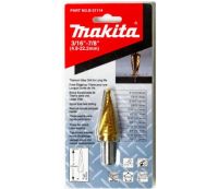 MAKITA ดอก STEP DRILL ร่องเกลียว 3/16นิ้ว - 7/8 นิ้ว เคลือบไทเทเนียม สีทอง รุ่น B-31114