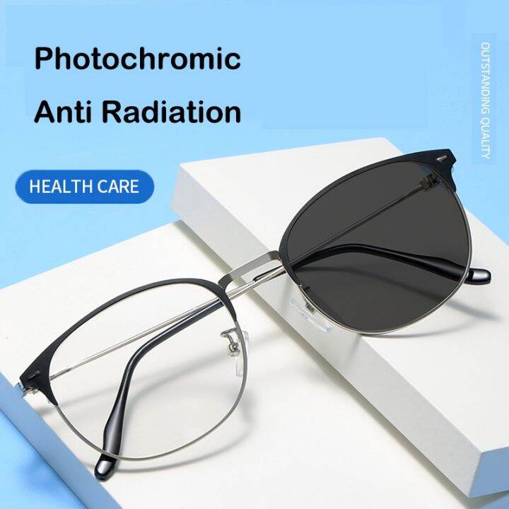 Anti Radiation Anti Blue Ray Eyeglasses Replaceable Lens Computer Glasses Oval Frame Women Men 2399