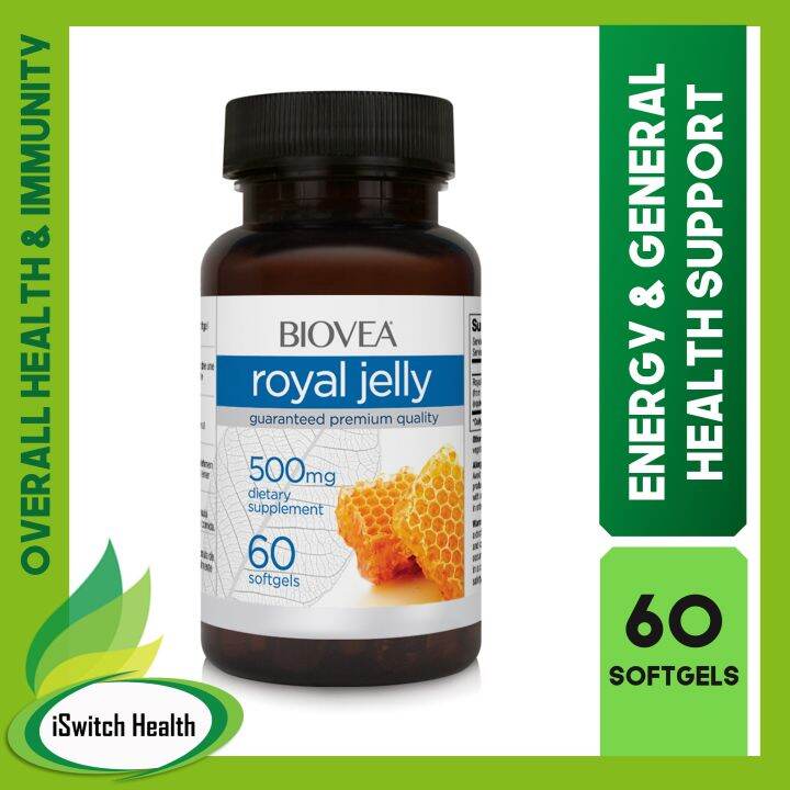 Biovea Royal Jelly (500mg) 60 Softgels (For Wound Healing & Anti