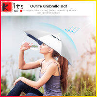 Kitsmall หมวกแบบร่มหัวแบบพับได้กันฝนหมวกแก๊ปใส่ตกปลา Topi Memancing แบบพกพา