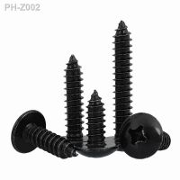 M3 M4 M5 M6xL steel with black Phillips Truss Head (Cross Recessed Mushroom Head) Self Tapping Screws