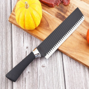 HÀNG CÓ SÃN  Dao bếp lưỡi gợn sóng Nhật Bản loại k01 siêu bén cán bọc cao