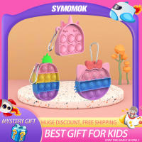 SYMOMOK 3 Packs Pop on It Fidget Toys Pop Simple Dimple Poppers Fidgets Sensory Toy Mini Popit Rainbow Small Push Bubble Popping