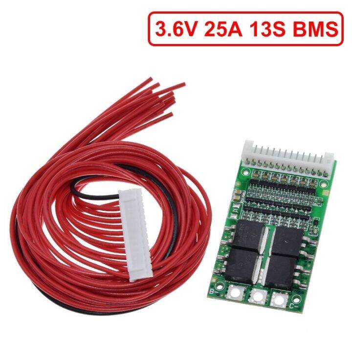 Bms 6S 7S 8S 9S 10S 11S 12S 13S 3.6V 4.2V ปรับ25A ได้ Bms ลิเธียม Li ...