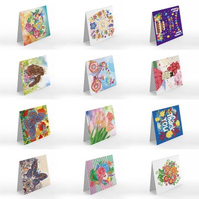 ‘【；】 Diamond Painting 5D DIY Handmade Dotted Diamond Sticker Embroidery Birthday Greeting Card Diamond Art Painting
